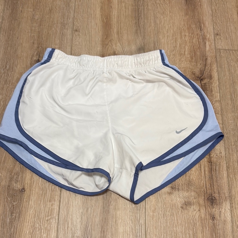 Nike white and Blue Athletic Shorts